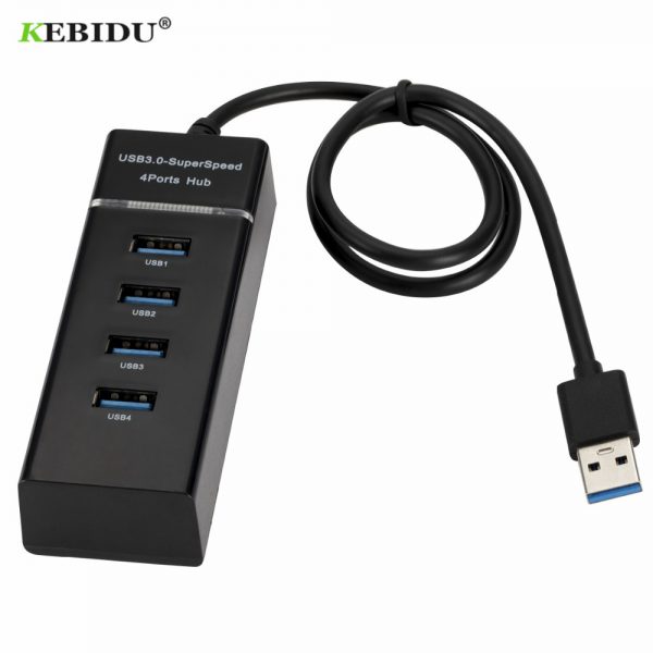 KEBIDU 4 ports High Speed HUBs Hi-Speed 4 Port USB 3.0 Multi HUB Splitter Expansion