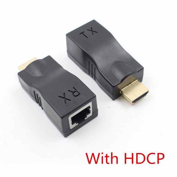 Kebidu HDMI Extender 4k RJ45 Ports LAN Network HDMI Extension up to 30m Over CAT5e / 6 UTP LAN Ethernet Cable