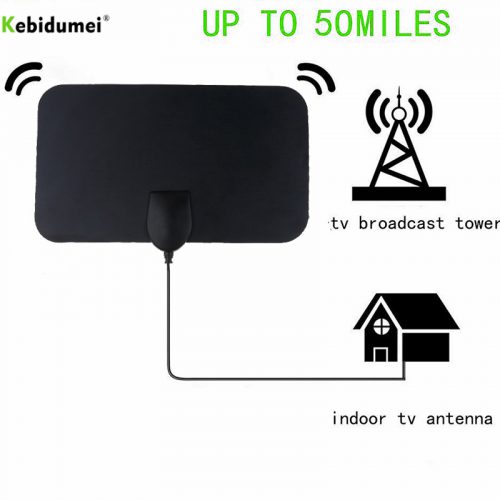 kebidu TV Signal Receiver Indoor HD Signal Amplifier Digital TV Antenna HDTV 4K 50 Miles Range
