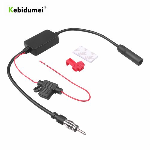 kebidumei Universal 12V Auto Car Radio FM Antenna Signal Amp Amplifier Booster For Marine Car